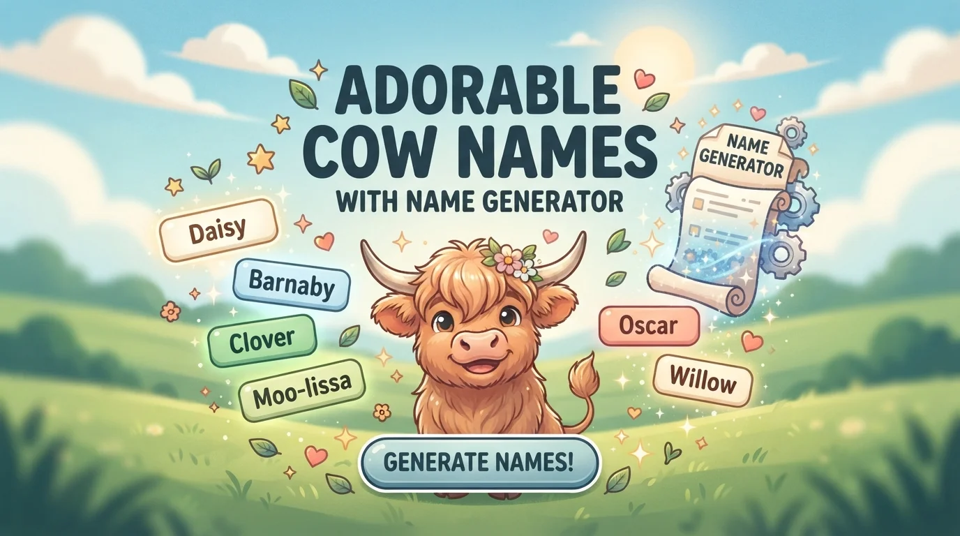 Adorable Cow Names With Name Generator