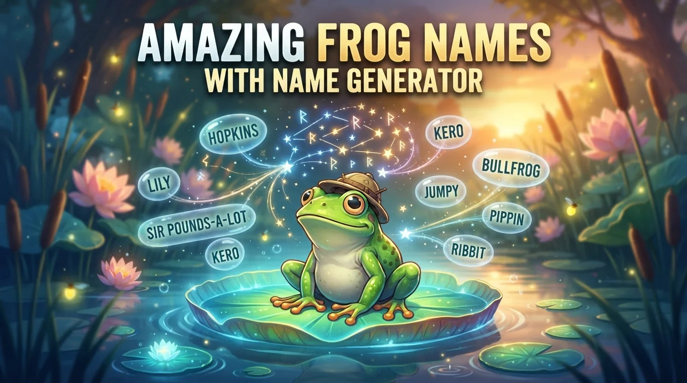 Amazing Frog Names With Name Generator