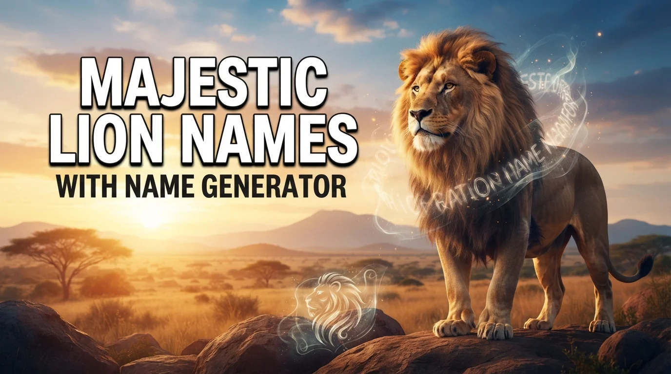 400+ Majestic Lion Names With Name Generator