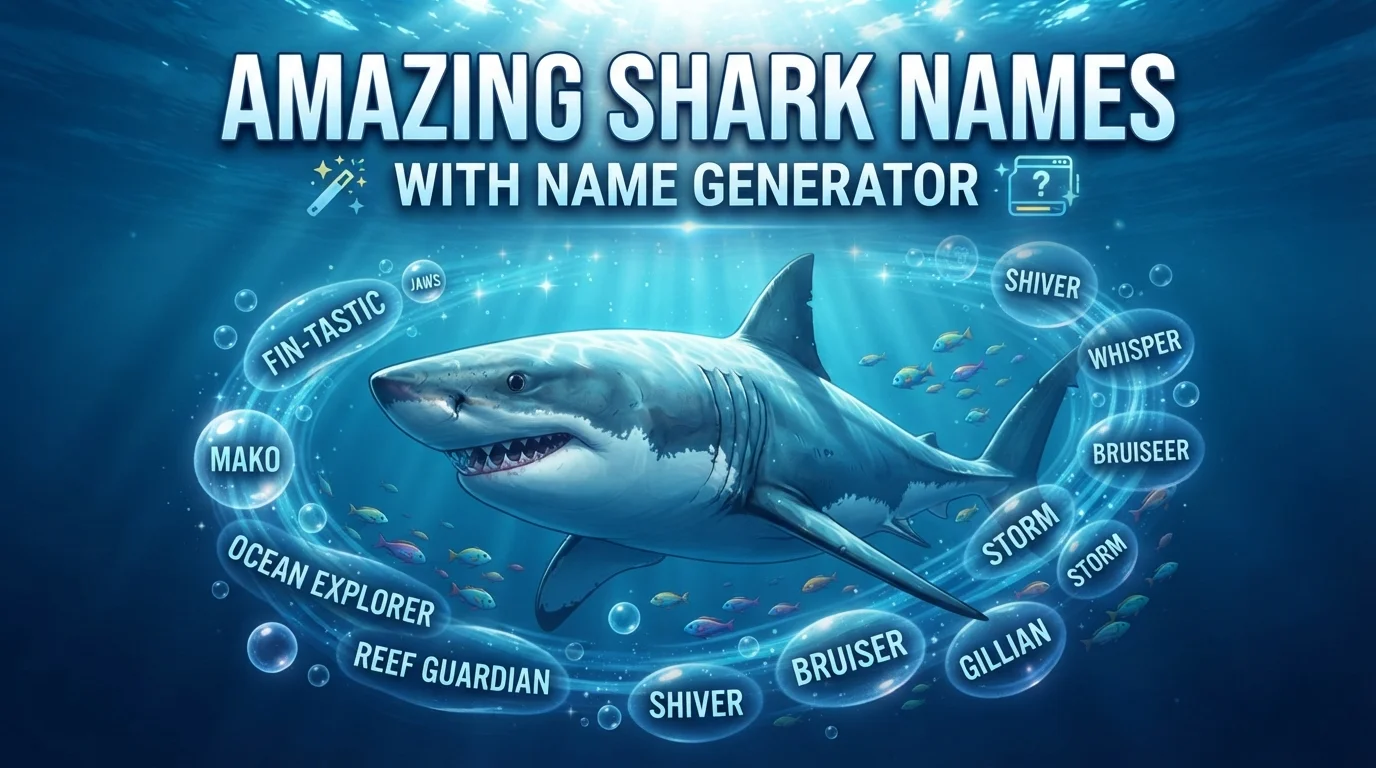 Amazing Shark Names With a Name Generator