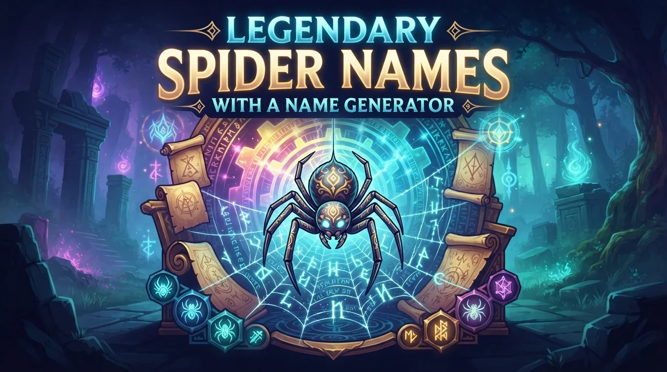 400+ Legendary Spider Names With a Name Generator