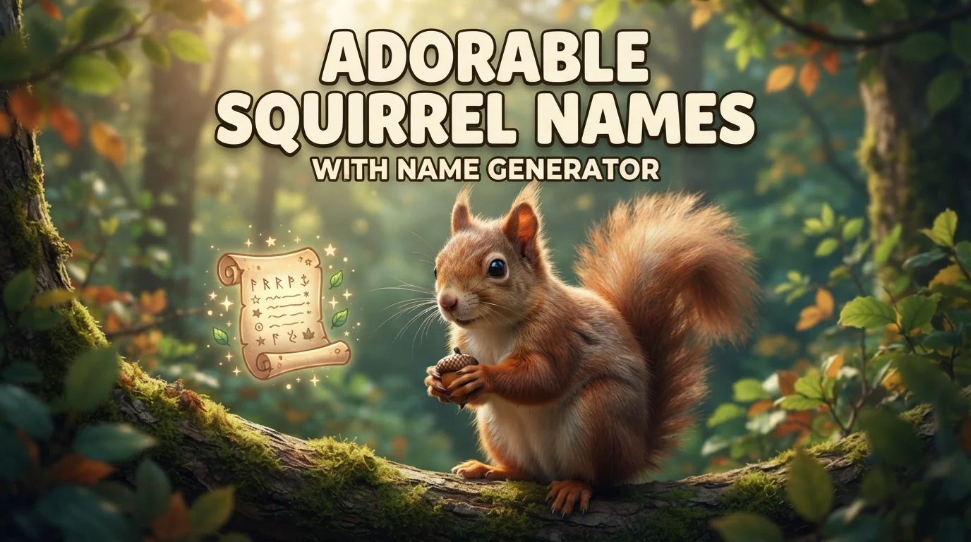 Adorable Squirrel Names With Name Generator