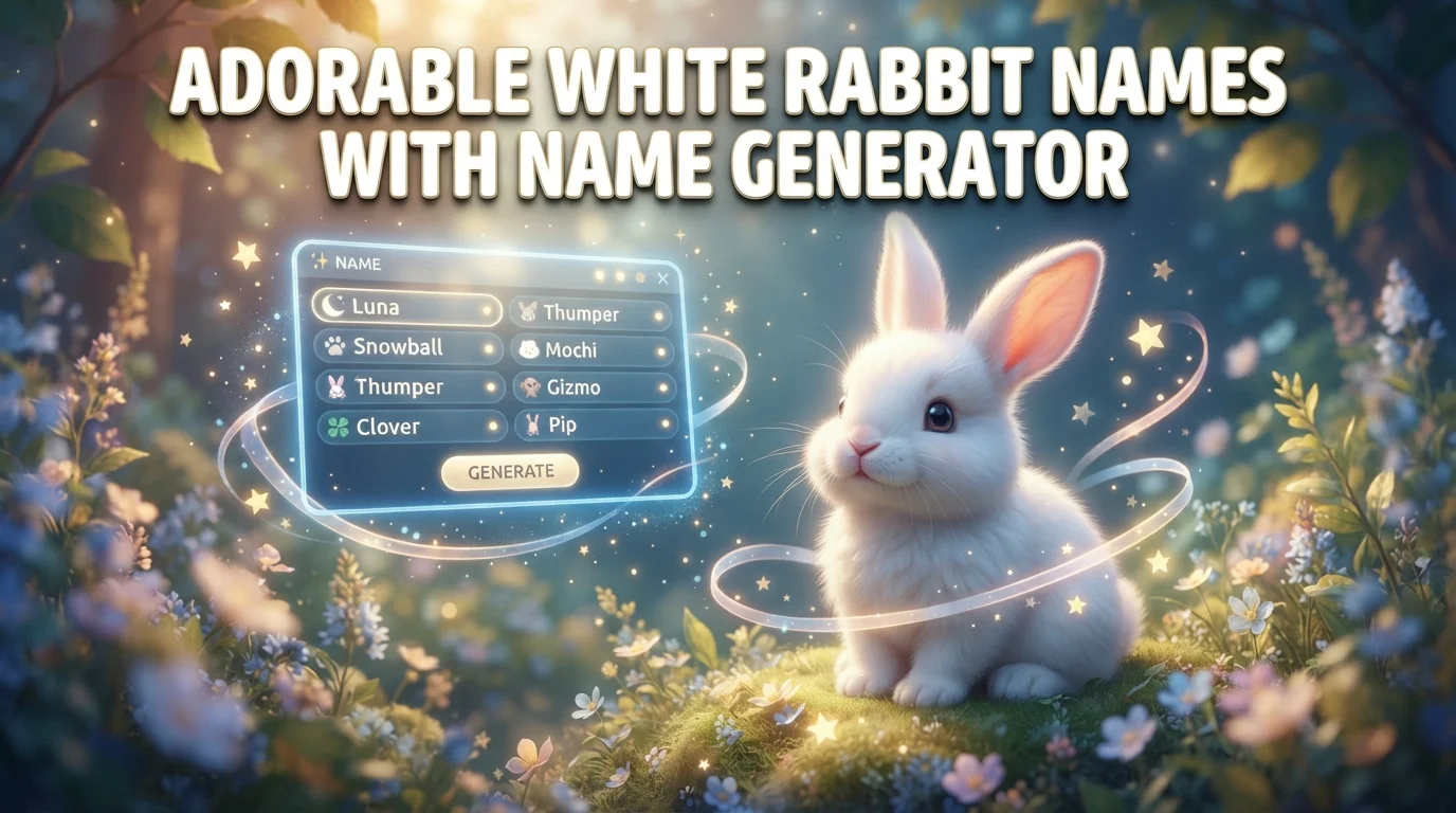 Adorable White Rabbit Names With Name Generator