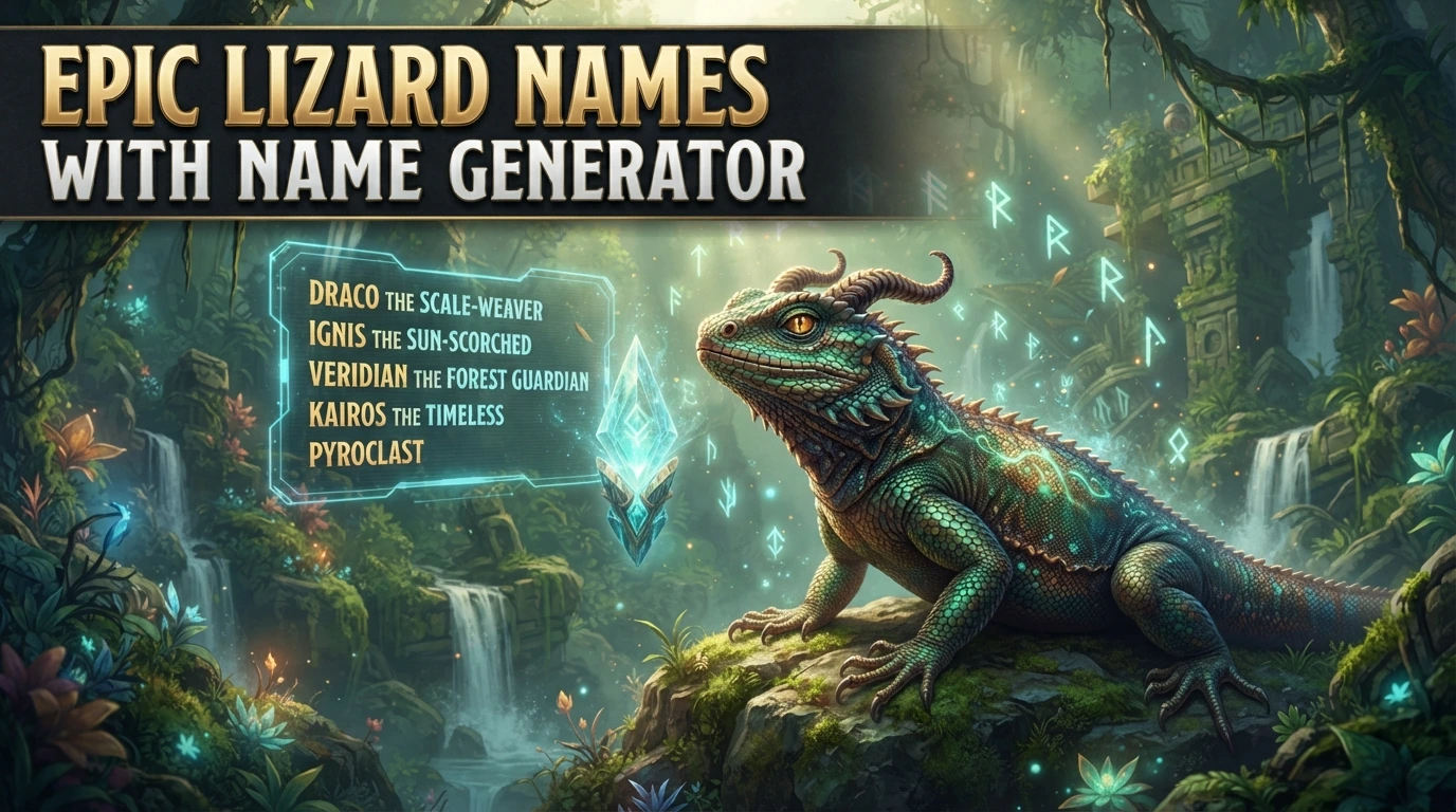 Epic Lizard Names With a Name Generator